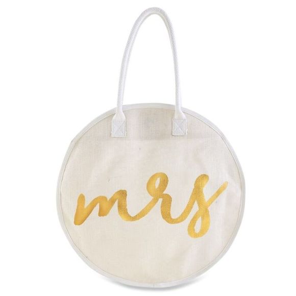 Mud Pie Mrs. Tote for Bride - Wedding Bachelorette - Picture 1 of 3